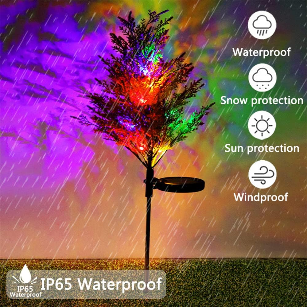 Pine Tree Solar LED Christmas Lights - Waterproof IPX65 Outdoor Garden Decor for Patio, Balcony & Yard | Perfect for Holiday, Party & Landscape Lighting