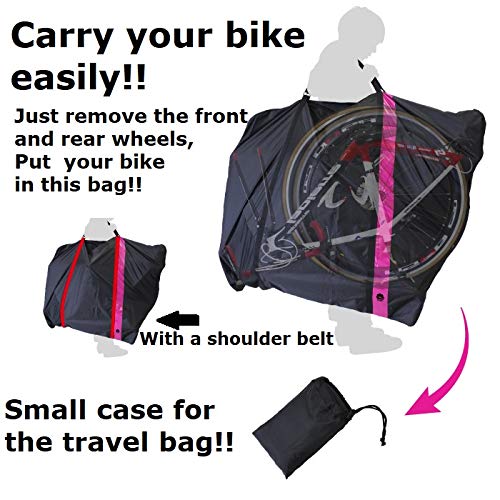 GORIX Bike Travel Bag Case for Road & Mountain Bicycles - Waterproof Bicycle Transport Storage Luggage with Wheels (GX-Ca2 Global Edition) - Perfect for Air Travel, Cycling Trips & Bike Storage