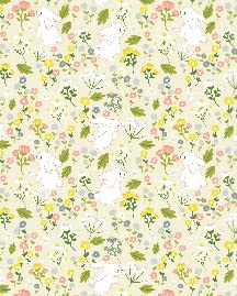Cute Rabbit and Flowers2