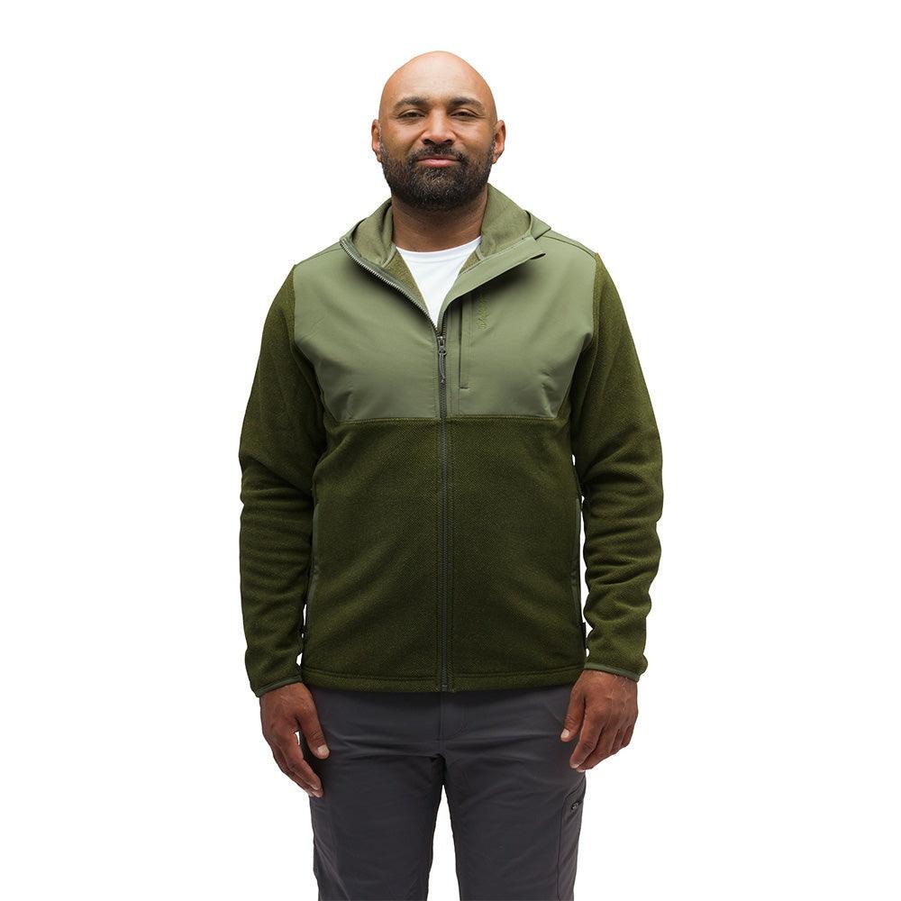 Grundens Bering Fleece Pro Full Zip Hoodie - Waterproof & Windproof Fishing Jacket for Men - Ideal for Cold Weather Boating, Hiking & Outdoor Activities