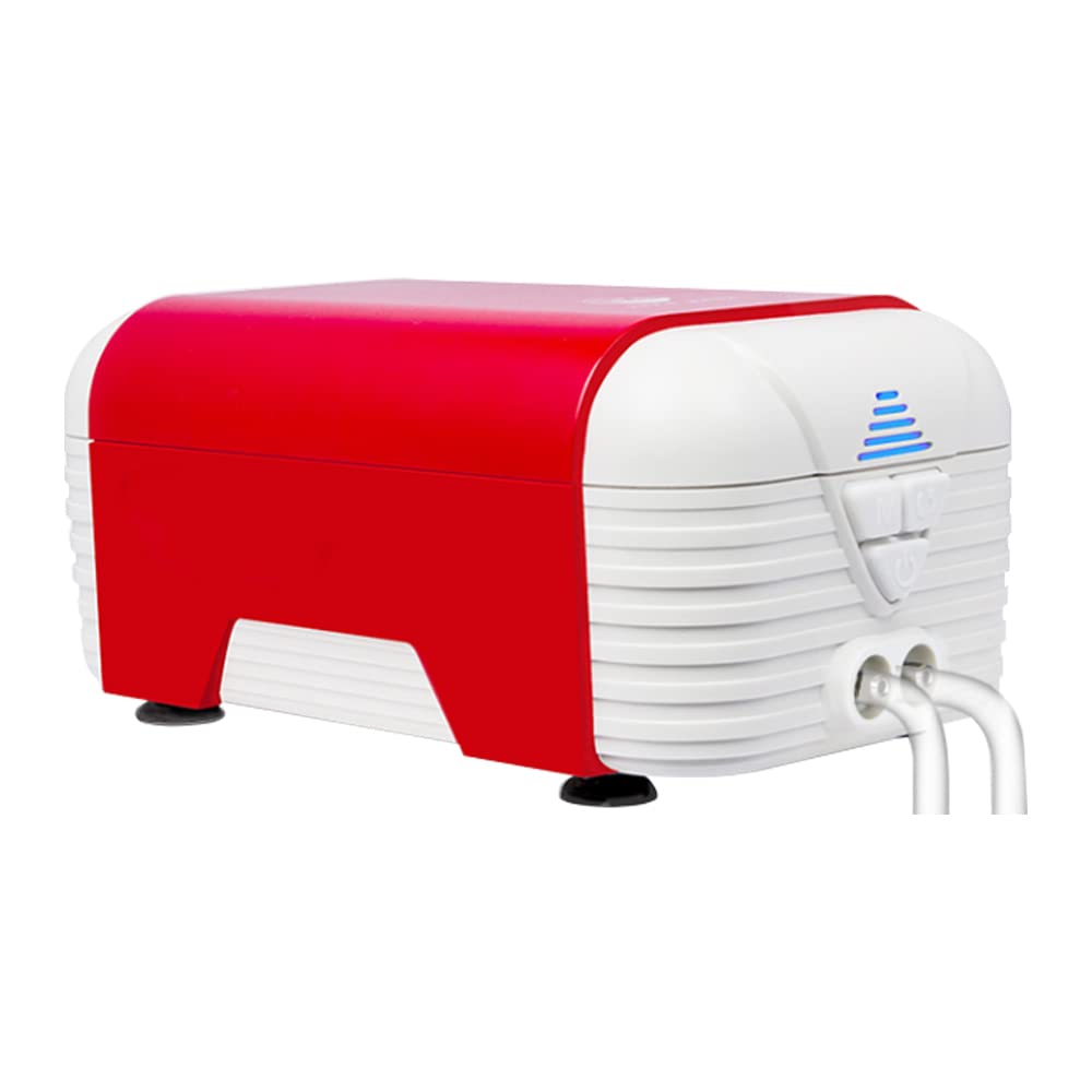 Dual Outlet Aquarium Air Pump AC/DC - Ultra Quiet Adjustable Oxygen Pump for Fish Tanks - Perfect for Home Aquariums, Fish Breeding & Hydroponic Systems