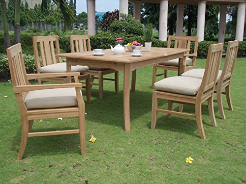 Premium 7-Piece Teak Wood Outdoor Dining Set - 71