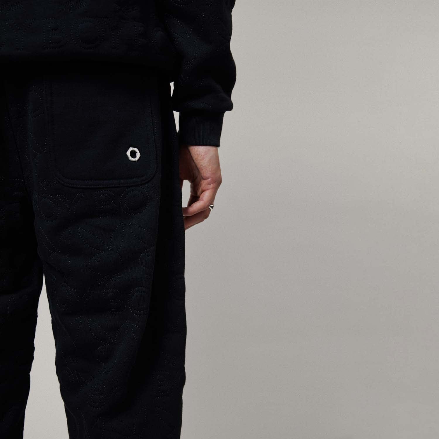 Playboy X Boy Quilted Joggers for Men - Stylish & Comfortable Lounge Pants - Perfect for Casual Wear, Gym, and Home Relaxation