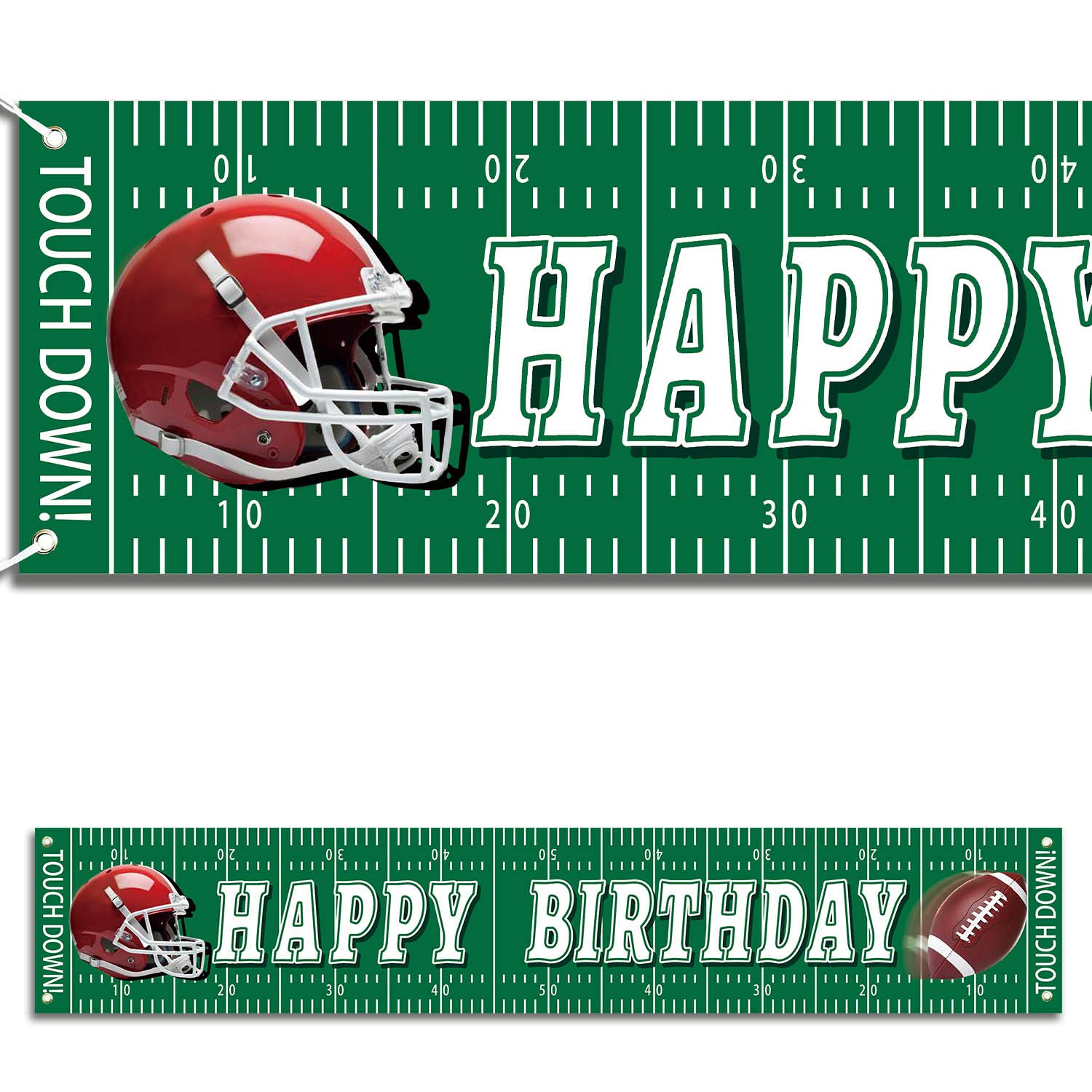 Football Birthday Banner - 6 Feet Giant Happy Birthday Party Decorations for Outdoor Yard Fence, Photo Backdrop & Celebration Supplies | Perfect for Sports-Themed Parties, Tailgating Events & Backyard Celebrations