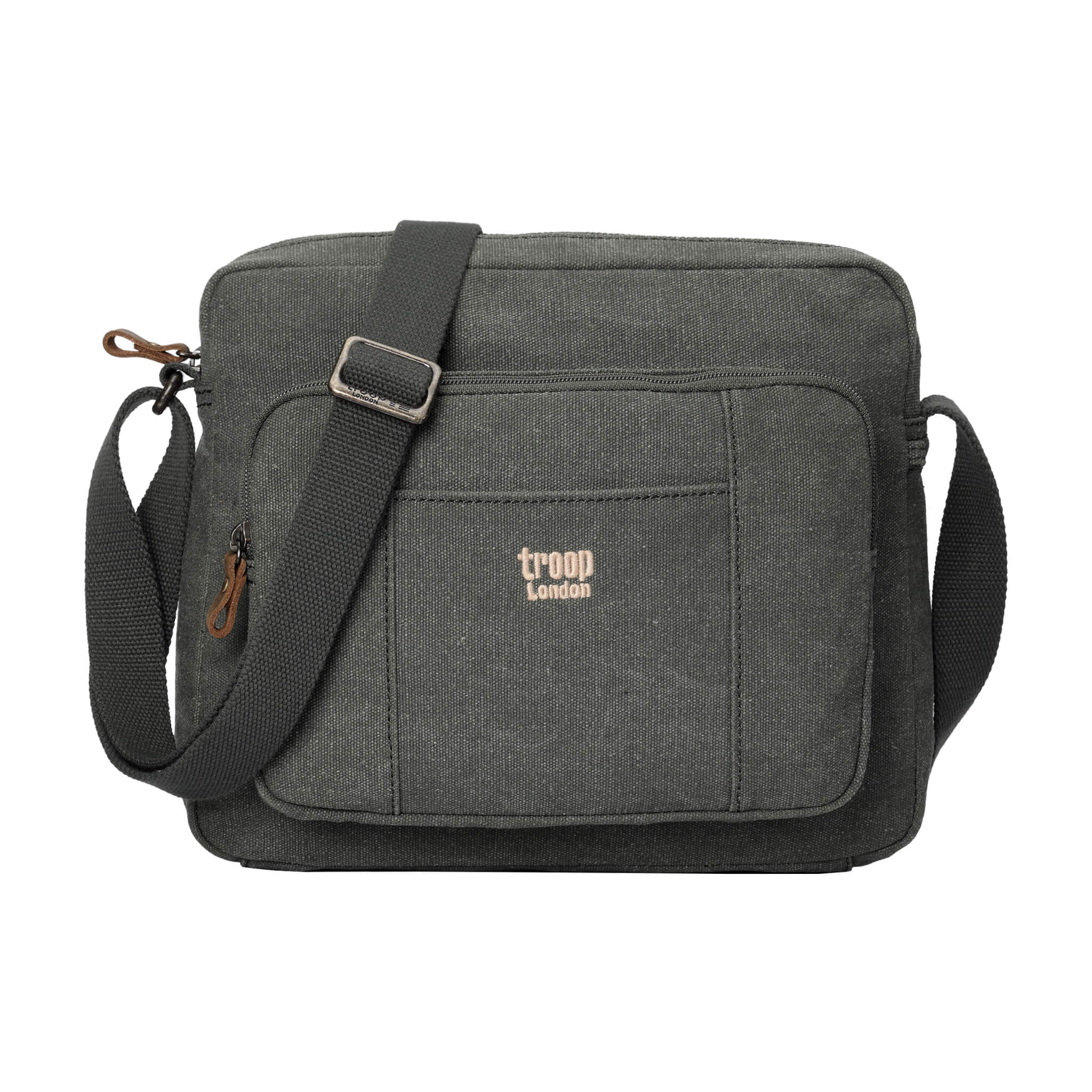 Troop London Classic Canvas Crossbody Bag for Men & Women - Stylish & Durable Shoulder Messenger Bag for Travel, Work & Daily Use