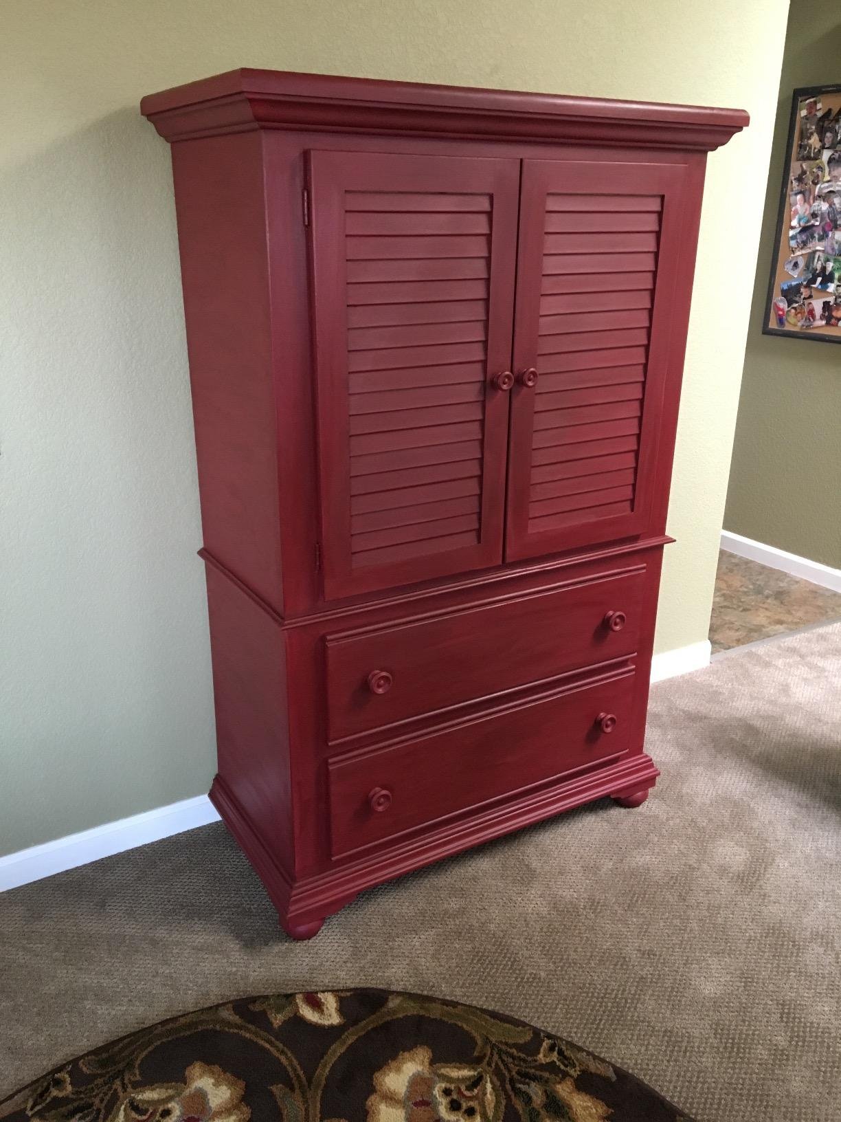 Retique It Chalk Furniture Paint by Renaissance DIY - 32oz Burgundy (59) for Wood, Cabinets & Home Decor - Easy DIY Chalk Finish Paint for Upcycling Projects