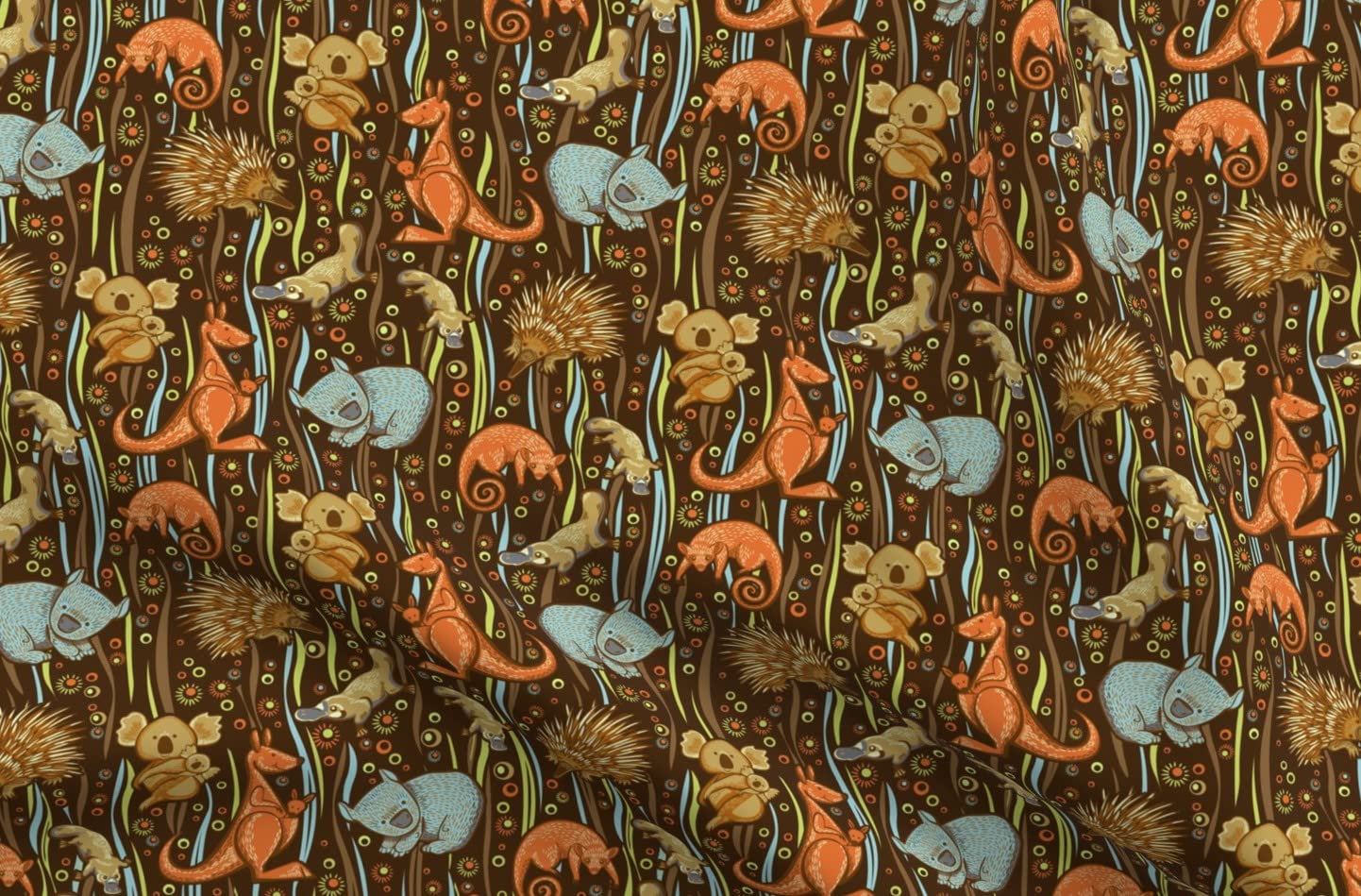 Aussie Animal Friends Printed Minky Fabric by The Yard - Soft Plush Material for Sewing Baby Blankets, Quilt Backing & DIY Projects - Perfect for Nursery Decor & Cozy Crafts
