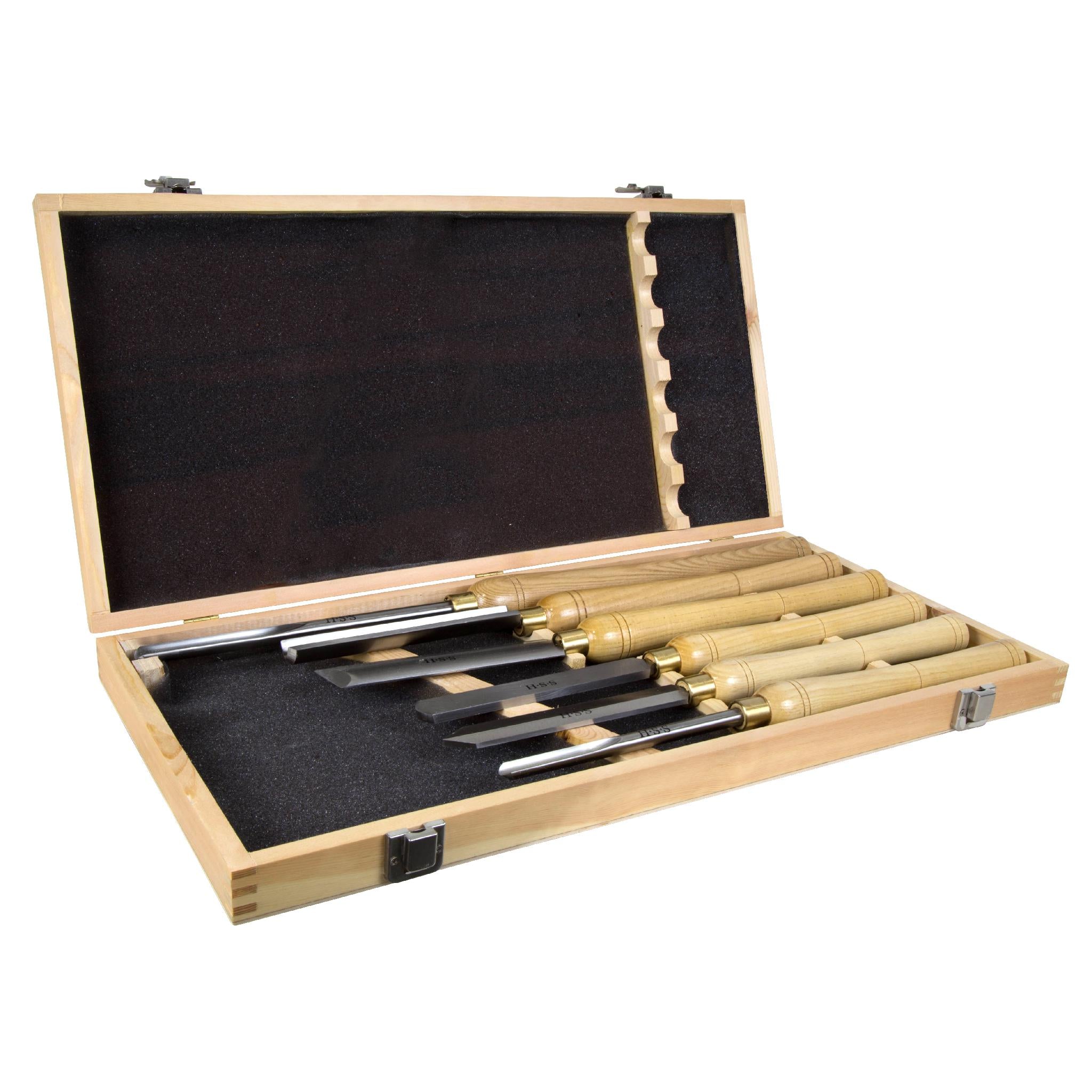 Premium WEN CH14 6-Piece Wood Chisel Set (16-22 Inch) - High Speed Steel Blades & Ash Wood Handles for Professional Woodworking & DIY Projects - Perfect for Carving, Cabinetry & Furniture Making