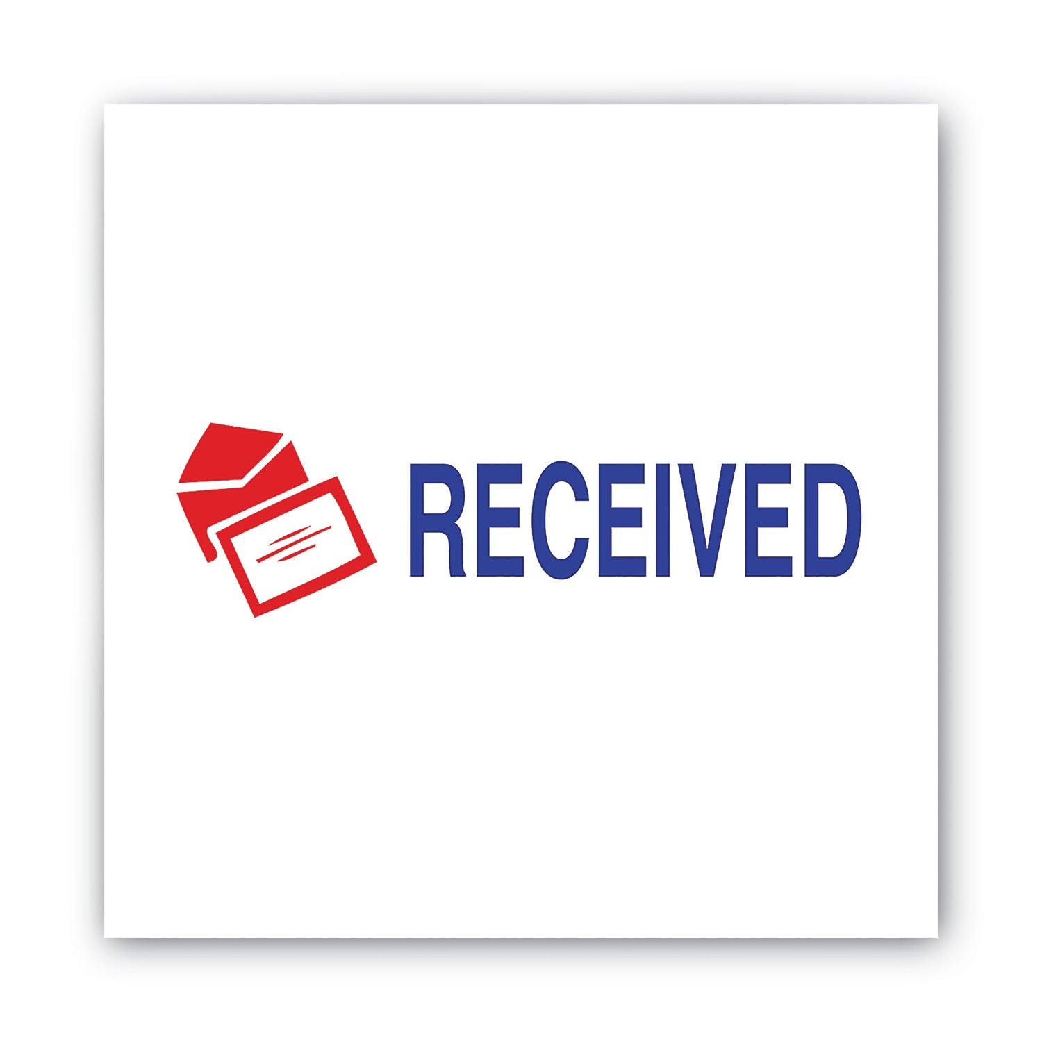 ACCUSTAMP2® Pre-Inked Shutter Stamp - Red & Blue Ink - 1.63