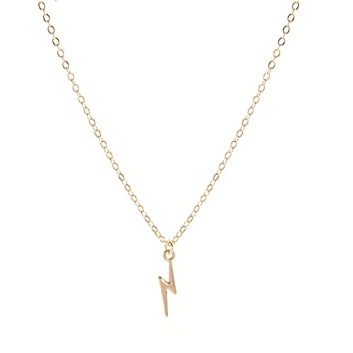 Artmiss Lightning Bolt Pendant Necklace for Women - 18K Gold Plated Minimalist Bar Choker Chain Jewelry Gift for Girls & Teens | Perfect for Everyday Wear, Parties & Gifts