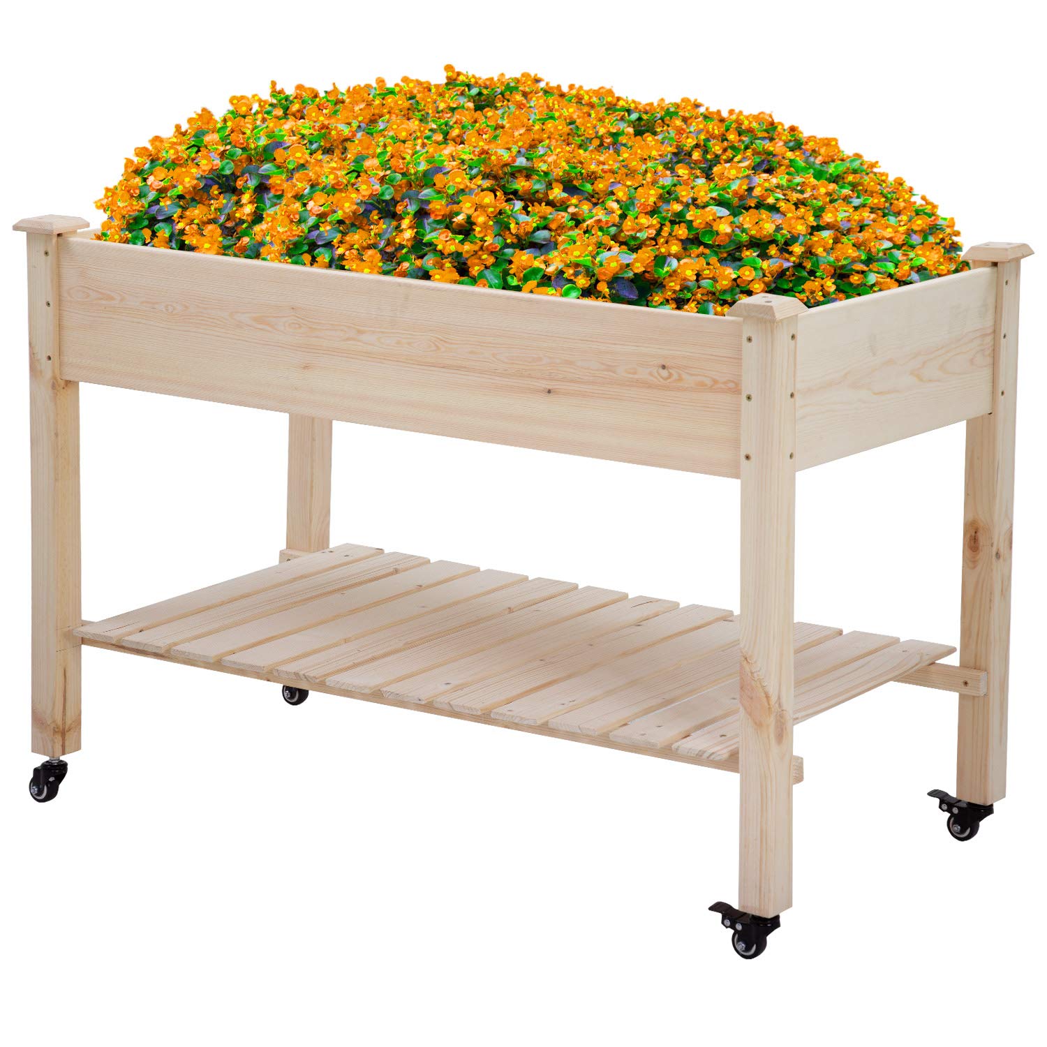 Raised Garden Bed - Elevated Wood Planter Box for Vegetables & Flowers | Indoor/Outdoor Gardening Solution for Patio, Backyard & Balcony | Durable Outdoor Planter for Home Gardening & Urban Farming