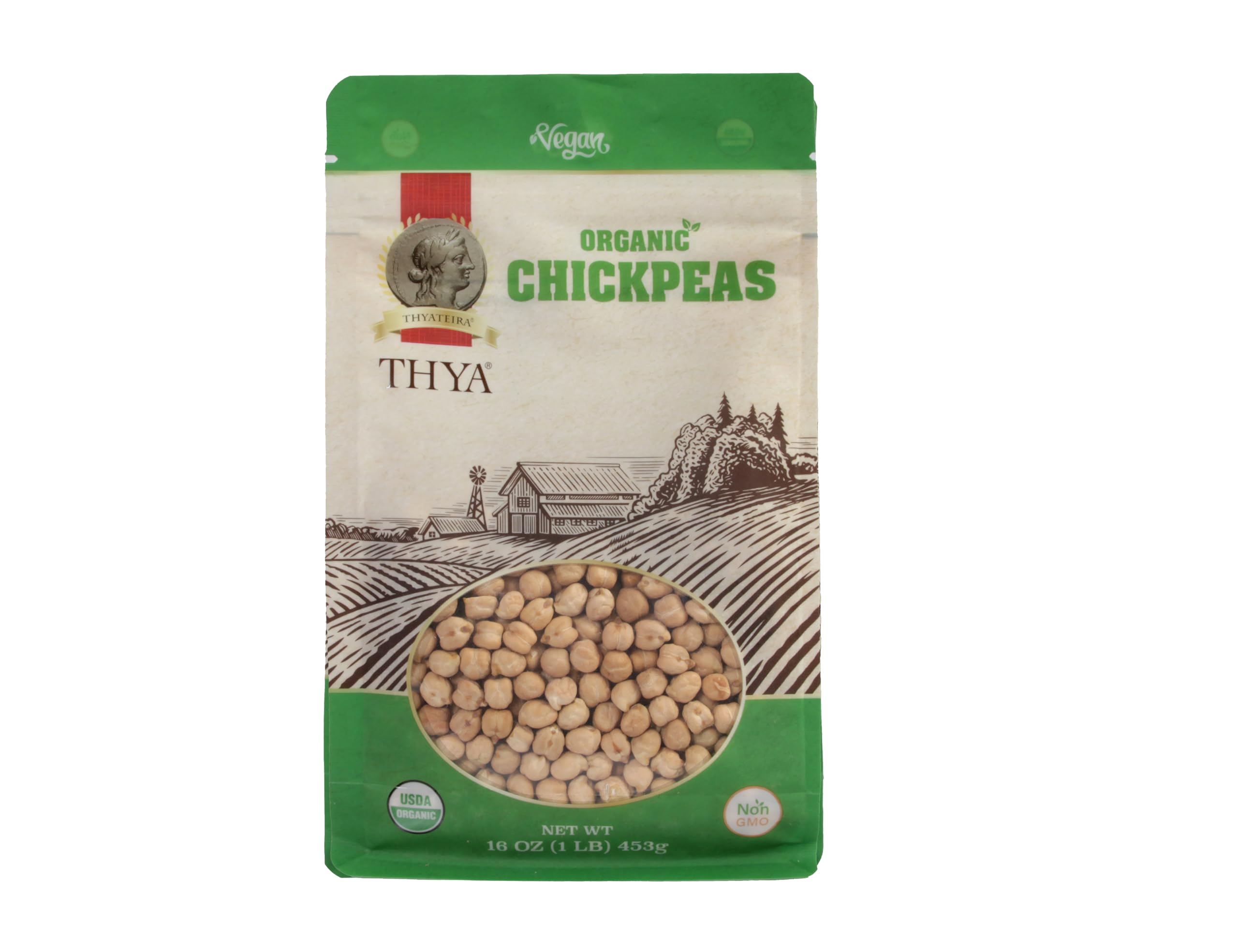 Organic Chickpeas | Non-GMO, Gluten-Free Garbanzo Beans, 9 LB (9 x 1 LB Resealable Bags) - Perfect for Hummus, Salads & Vegan Cooking