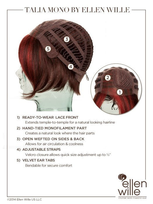 Talia Mono Synthetic Wig for Women - Natural Looking Hair Power Wig for Daily Wear & Cosplay - Perfect for Styling, Parties, and Costume Events