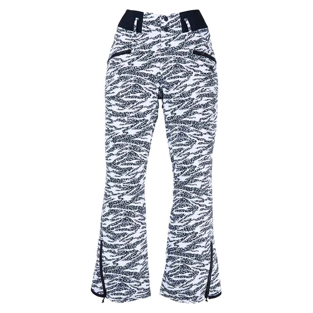 Burton 24/25 Women's Marcy High Rise Stretch Pants - Zebra Camo Print Snowboard Pants for Winter Sports & Outdoor Adventures