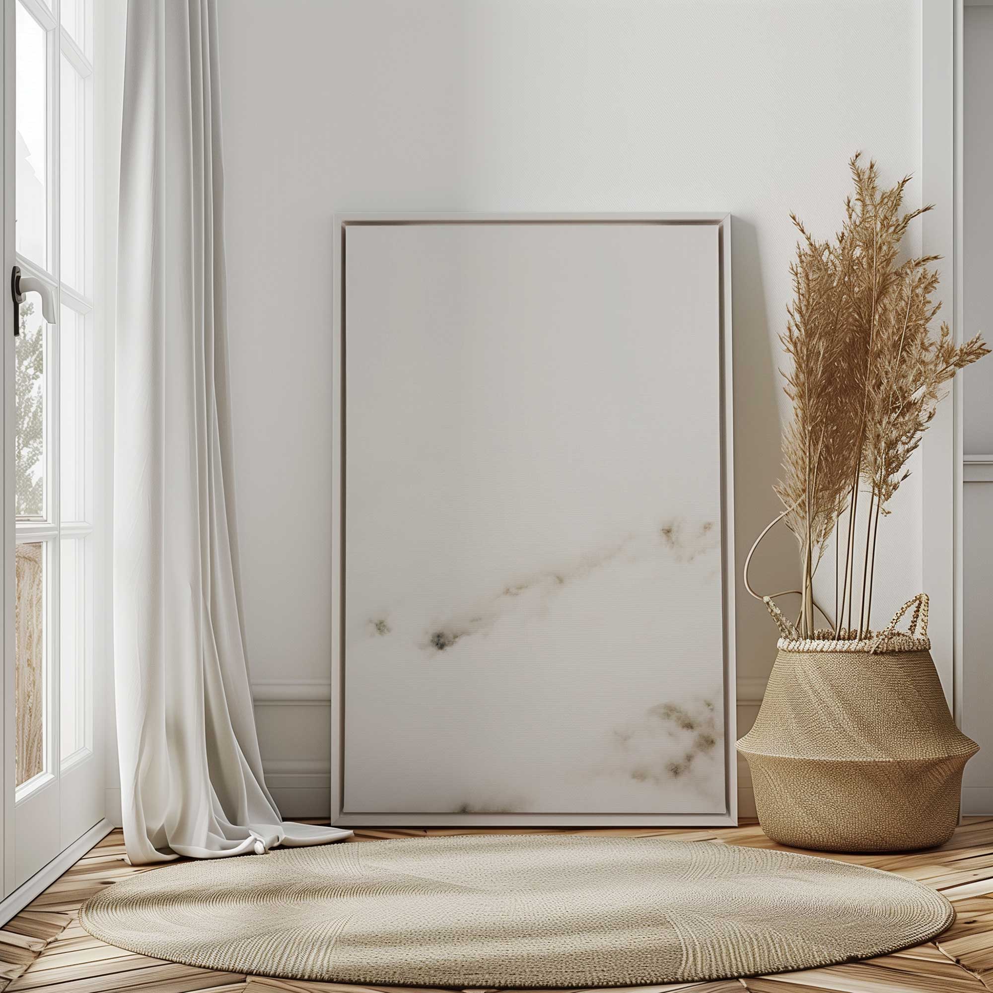 Hazy Horizons Canvas Wall Art Print - Modern Landscape Painting for Living Room, Bedroom & Office Decor