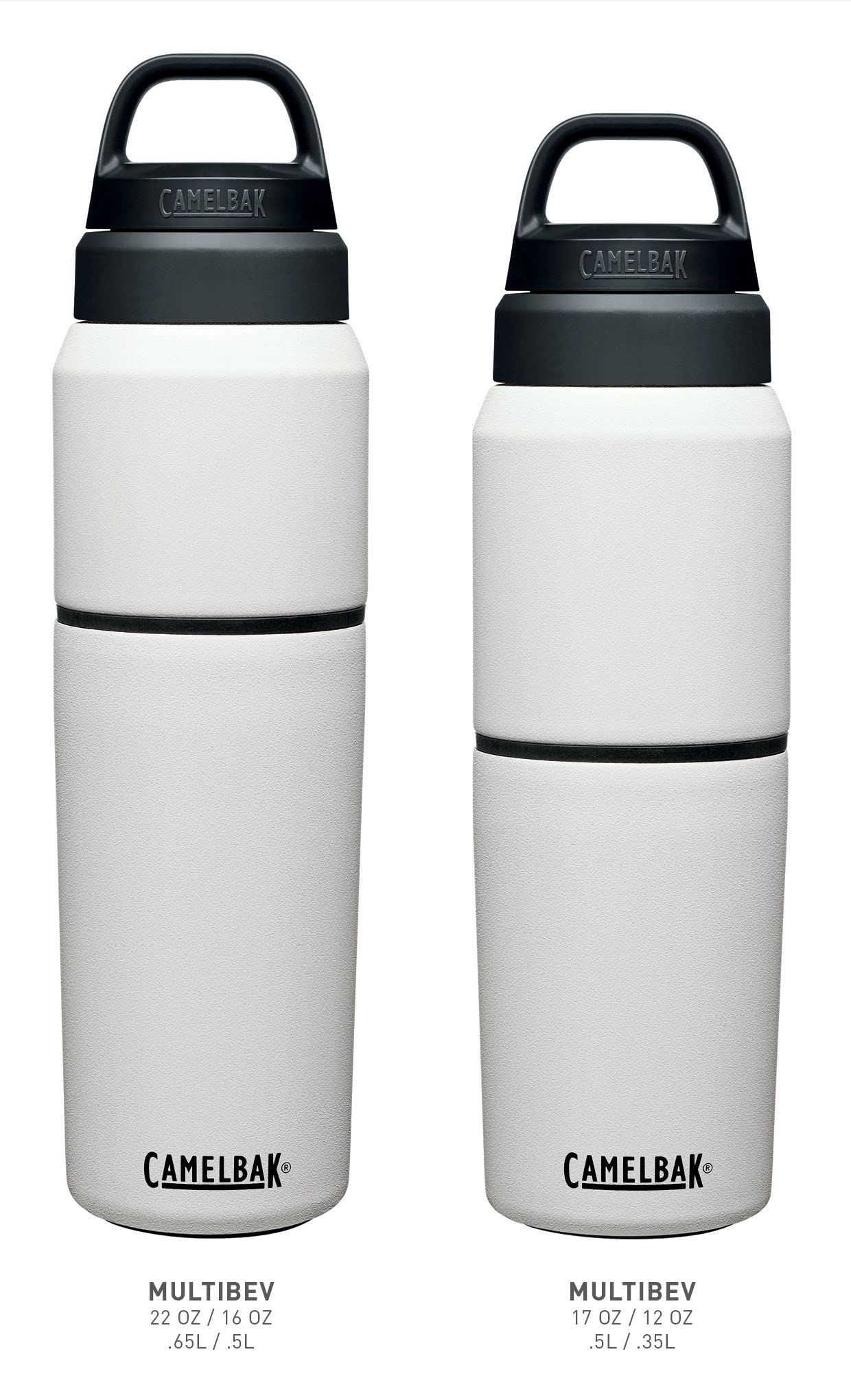 CamelBak MultiBev Insulated Stainless Steel Water Bottle & Travel Cup - Leak Proof, 20oz, Double Wall Vacuum - Perfect for Hiking, Gym & Office Use