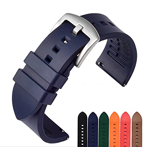 Premium FKM Rubber Watch Bands - Quick Release Strap for Men & Women - Waterproof & Durable - Perfect for Sports & Daily Wear