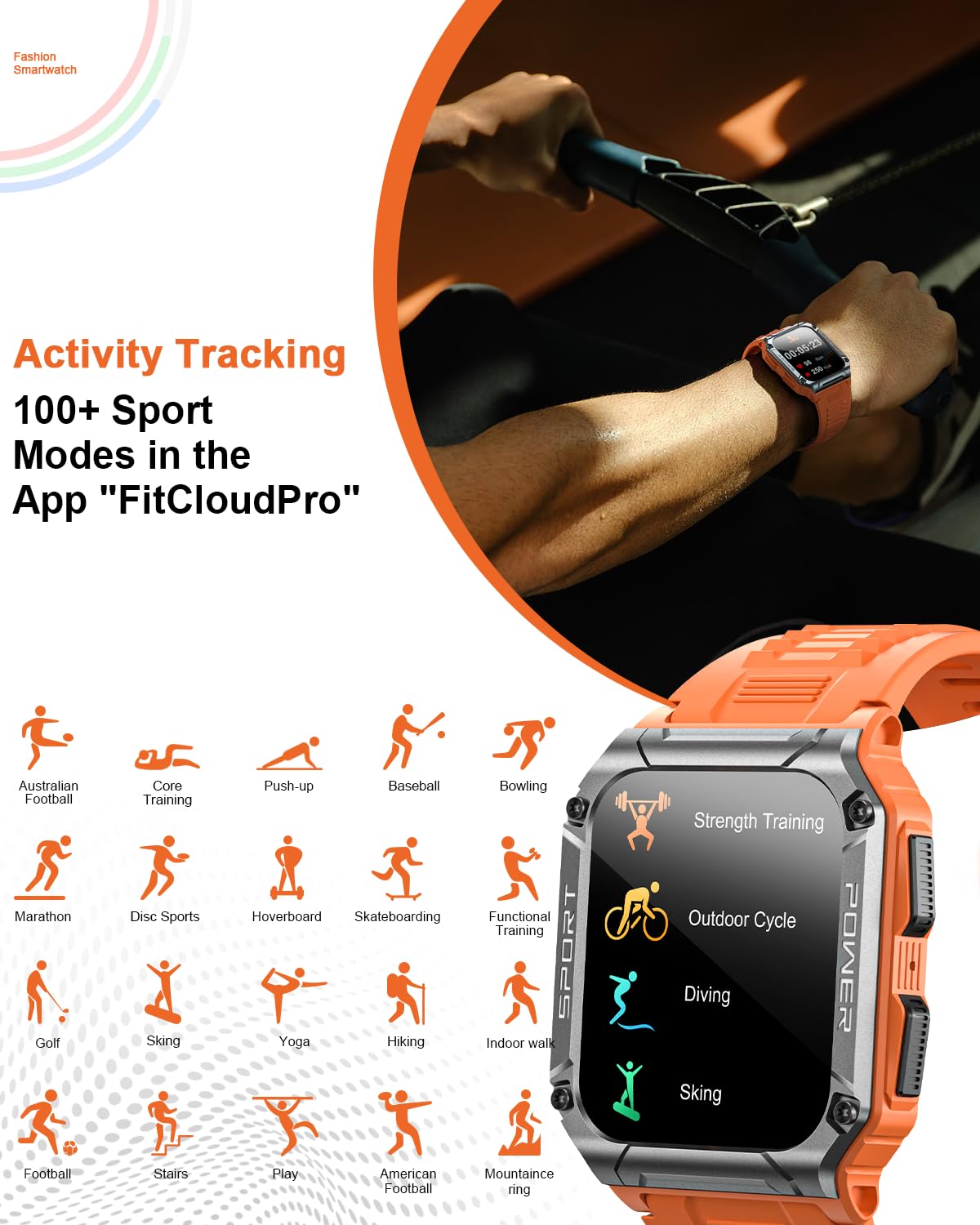 Hohosb Sport Smart Watch for Men & Women - 1.95