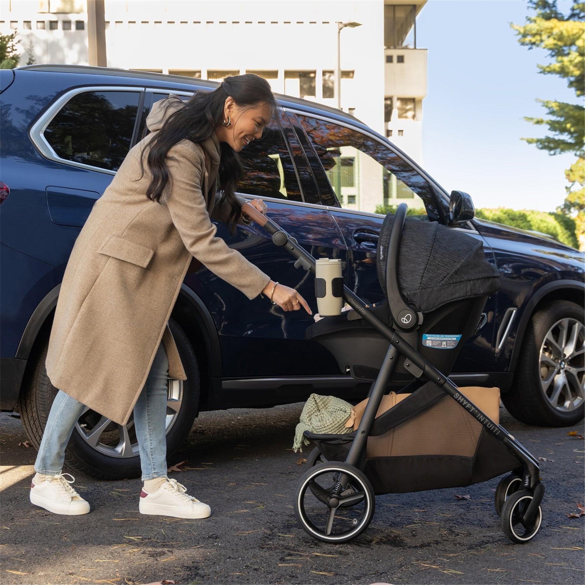Evenflo Shyft Intuiti Travel System - Lightweight Stroller & Infant Car Seat Combo for Newborns | Perfect for Air Travel, Shopping & Daily Outings