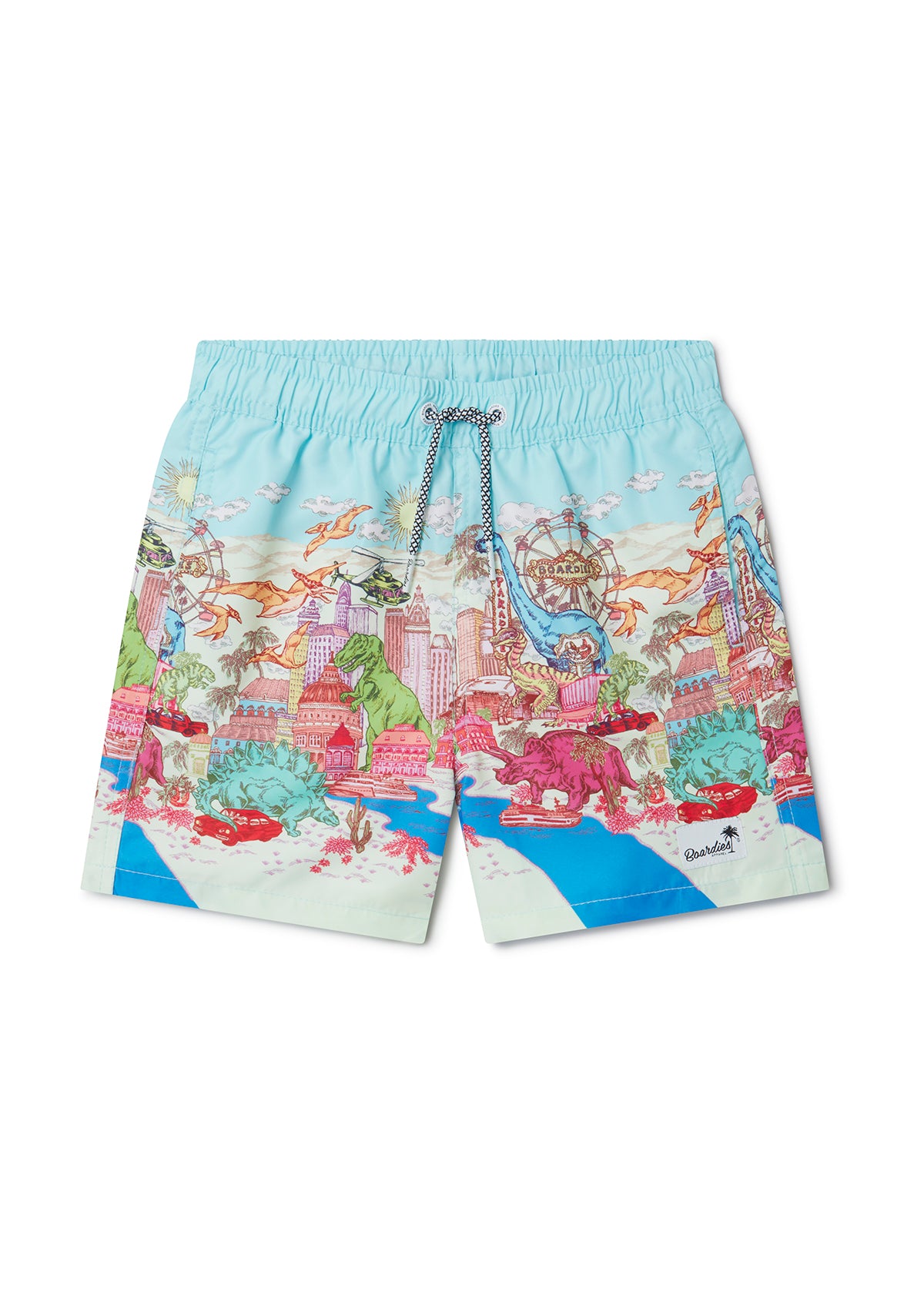 Dino Takeover Swim Shorts for Men & Boys - Matching Father & Son Swimwear Set for Beach, Pool & Summer Vacations