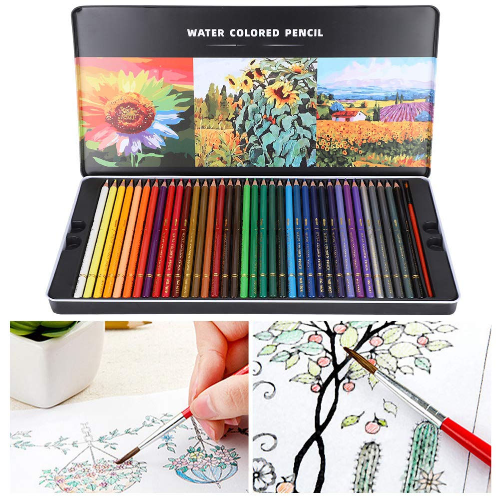 72-Colors Premium Watercolor Pencils Set - Numbered Artist Pencils for Kids & Adults - Perfect for Sketching, Blending & Professional Art Projects