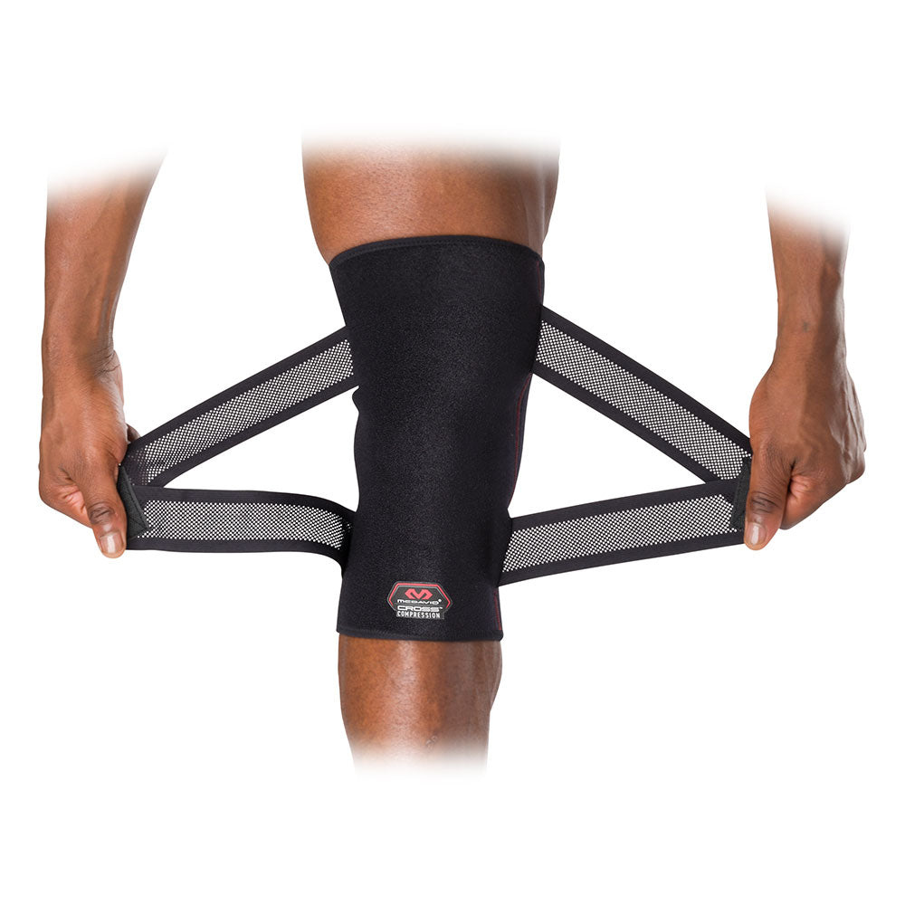 Cross Compression™ Adjustable Knee Sleeve with Support Straps - Ideal for Running, Weightlifting & Joint Pain Relief