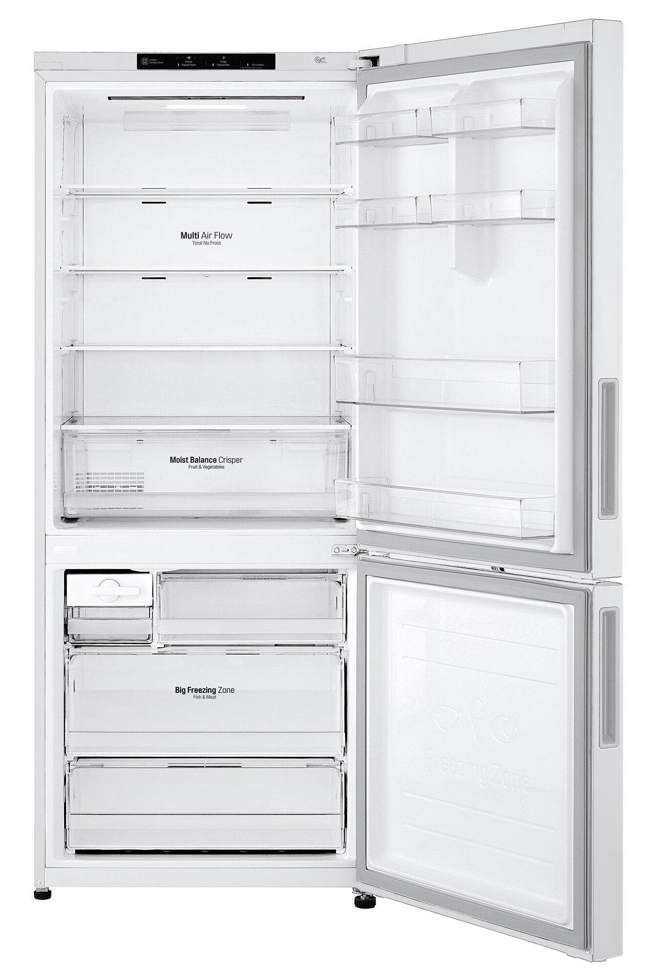 LG 455WL 420L Bottom Mount Refrigerator - Energy Efficient White French Door Fridge for Modern Kitchen | Perfect for Family Homes & Open-Plan Living Spaces