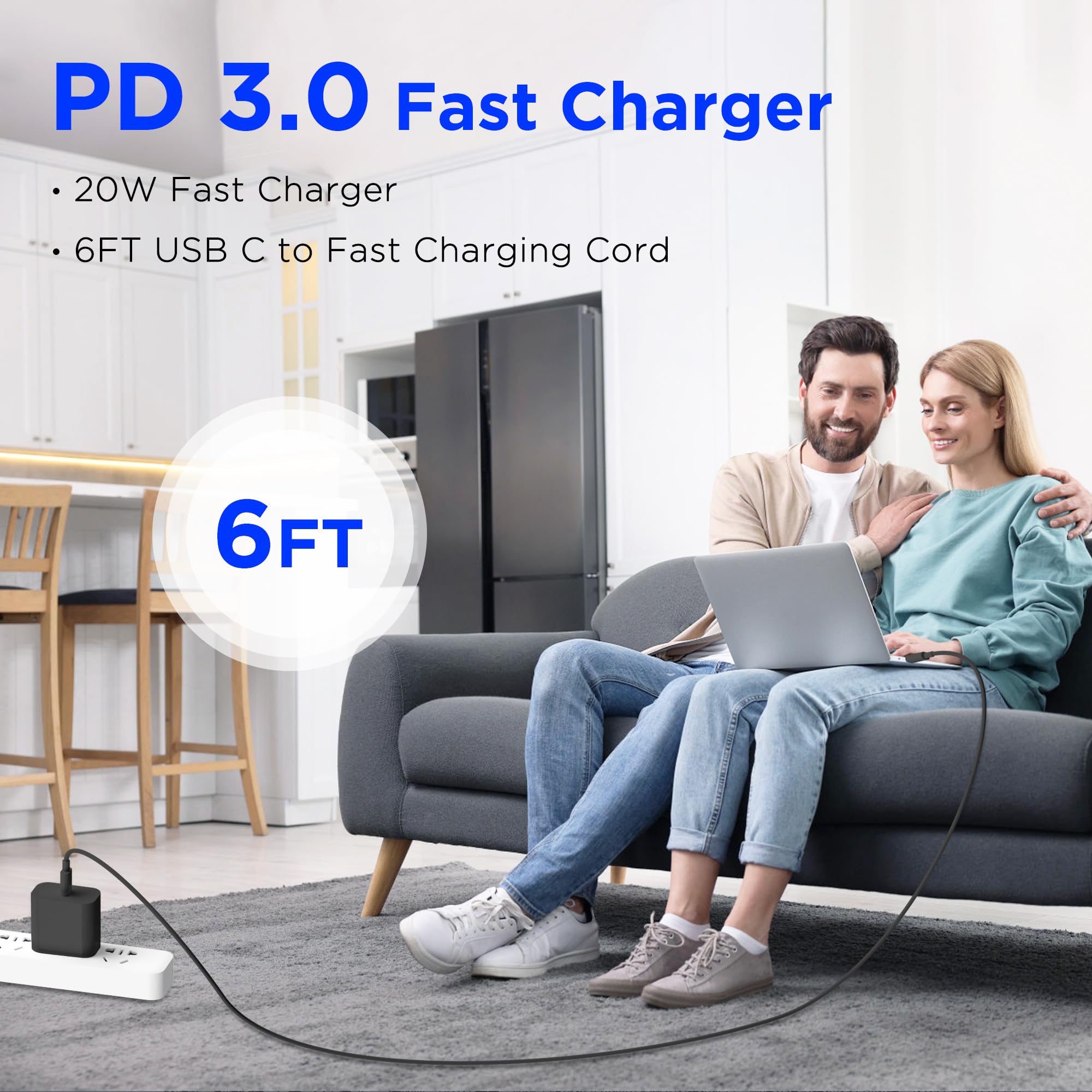 20W USB C Fast Charger Block 2-Pack for iPhone 16/15 Series & iPad - Quick Charge Compatible with iPhone 16 Pro Max/16 Pro/15 Pro Max/15 Pro/15 Plus, iPad Pro/Mini, MacBook - Perfect for Home, Office & Travel Charging