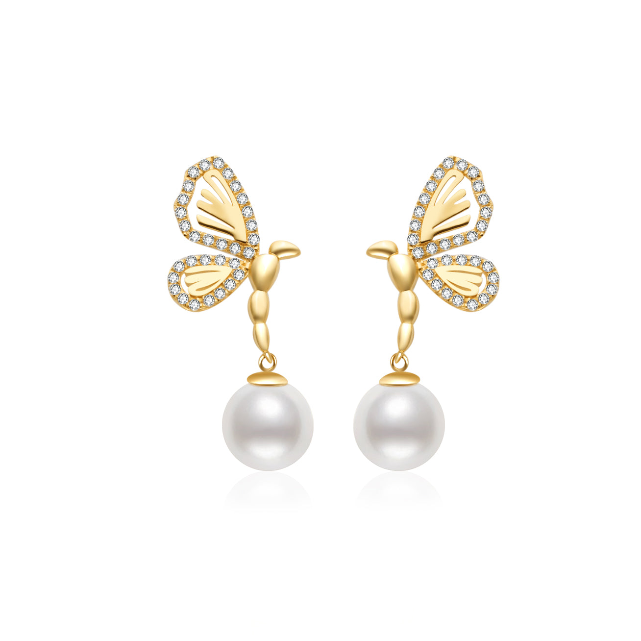 18K Solid Gold Akoya Hanadama Pearl Earrings for Women - Luxury Japanese Cultured Pearls, Hypoallergenic Gift for Wedding, Anniversary & Special Occasions