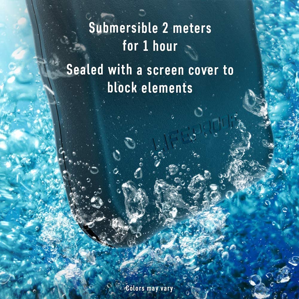LifeProof FRE Series Waterproof iPhone 12 Pro Case - Shockproof & Drop Protection | Slim Fit Black Phone Cover for Outdoor, Swimming & Adventure Activities