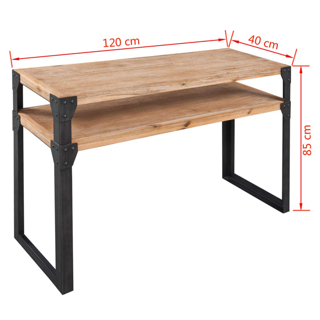 Rustic Acacia Wood Console Table - 47.2