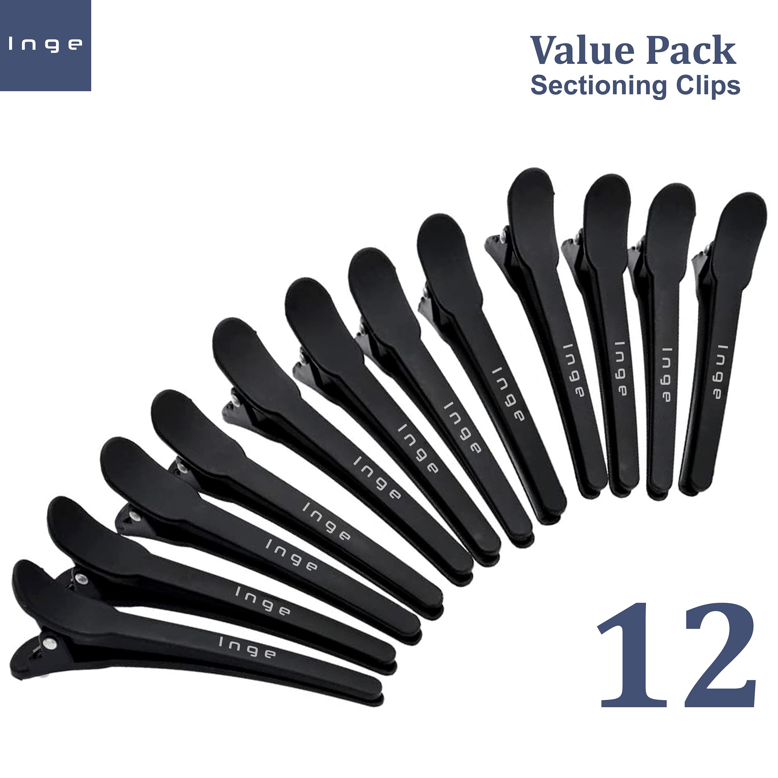 12 PCS Hair Sectioning Clips for Styling - Large Flat Hair Roller Clips for Long Hair Dressing | Perfect for Salon, Home Haircuts & DIY Styling