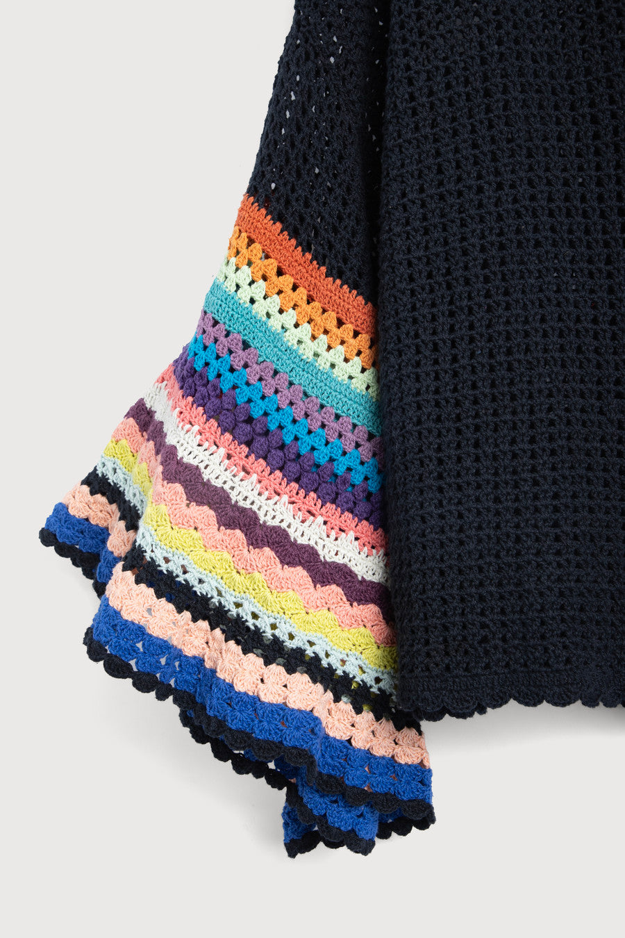 Colorful Crochet Bell Sleeve Short Jacket for Women - Boho Chic Summer Cover Up, Beach Wedding Outfit, Music Festival Fashion