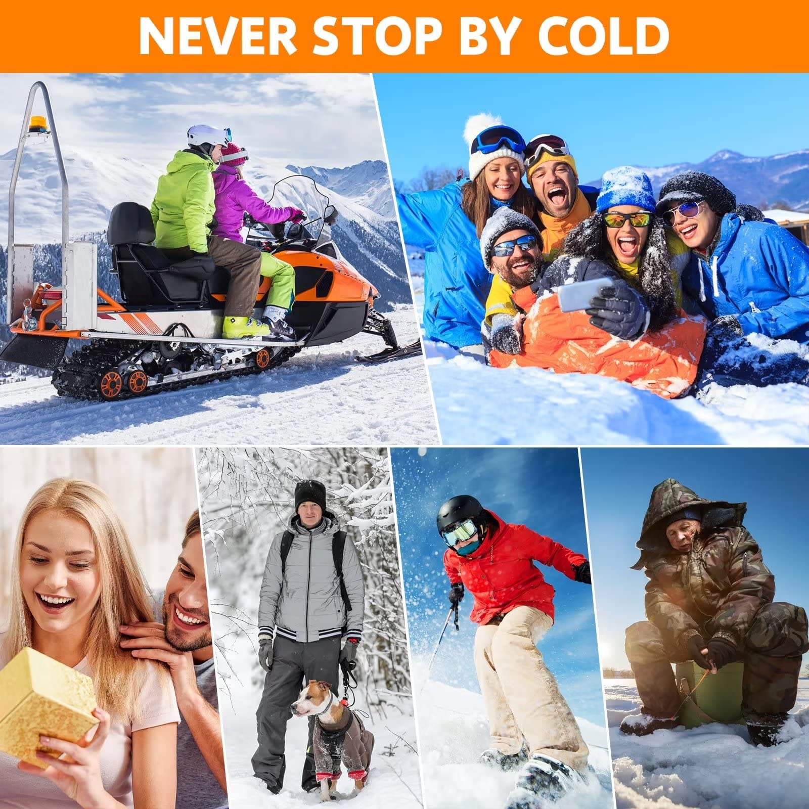 Rechargeable Heated Socks for Men & Women - 7.4V Battery Powered with 3 Adjustable Heat Settings, Machine Washable Winter Warm Socks for Skiing, Walking, Driving, Riding & Outdoor Activities