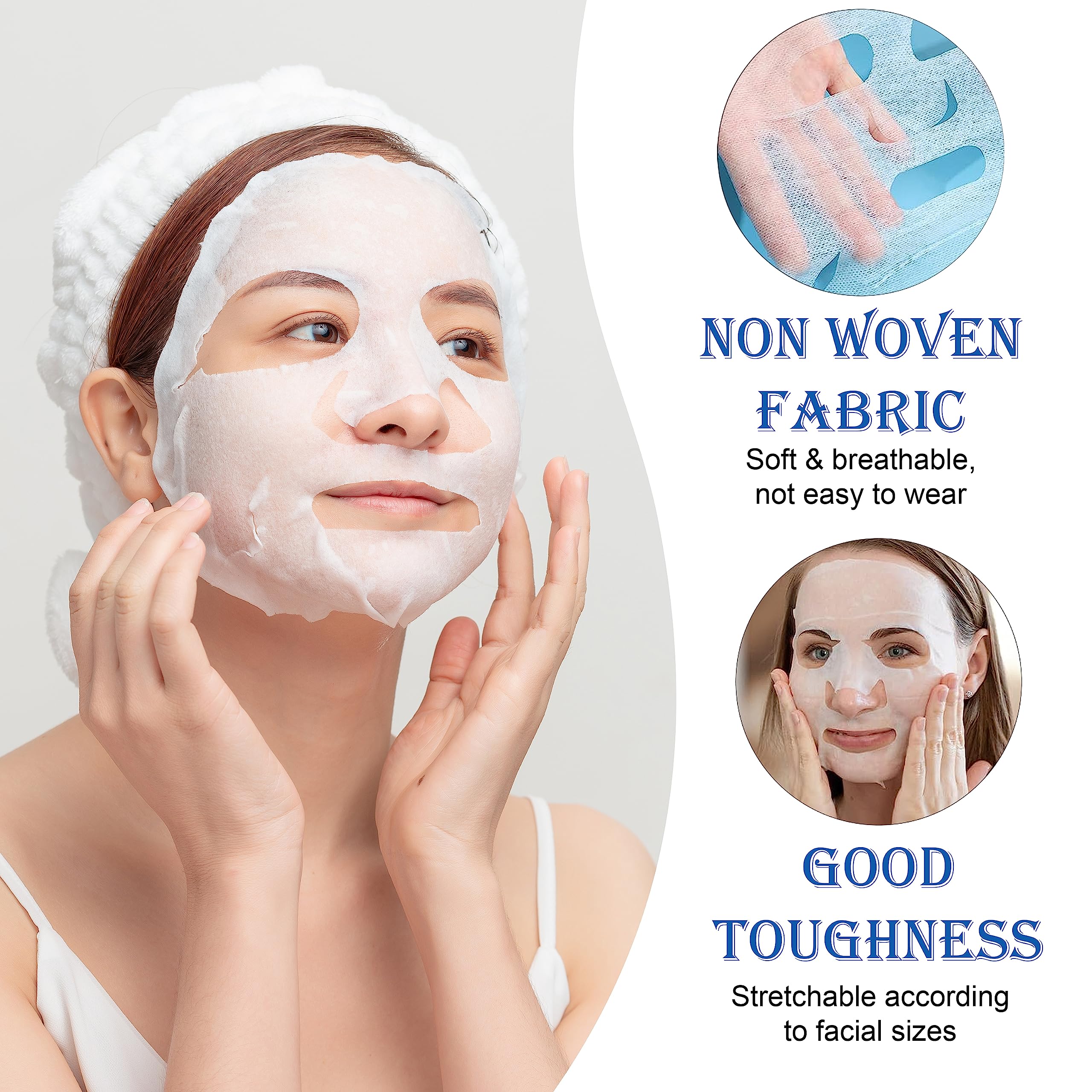 FEMISTA Disposable Non-Woven Facial Tissues for Skincare - 100 Count Premium Soft Makeup Remover Wipes for Cleansing, Moisturizing, Brightening & Tightening Skin | Ideal for Daily Face Care, Spa Treatments & Travel Essentials