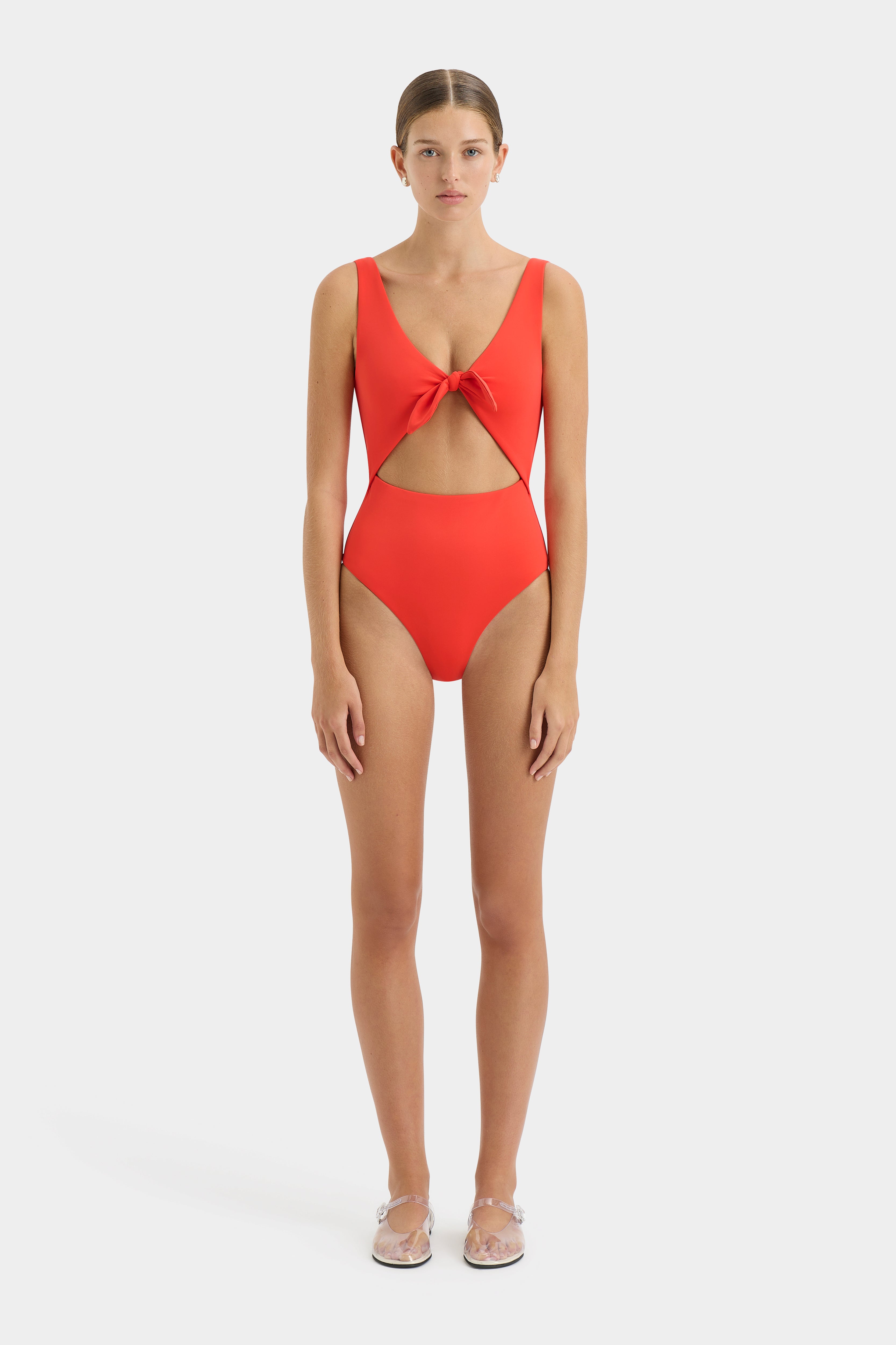 Elegant Clarita Tie One Piece Swimsuit - Stylish One-Shoulder Bathing Suit for Women, Perfect for Beach Vacations, Pool Parties & Summer Getaways