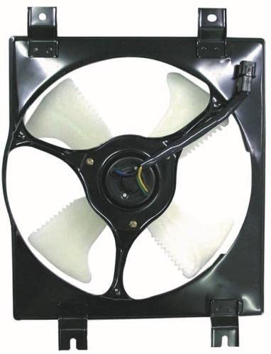 GO-PARTS - A/C Condenser and Cooling Fan Assembly Compatible with 1997-2004 Mitsubishi Diamante | Replacement Part MR921523 | Perfect for Summer AC Repair & Vehicle Maintenance