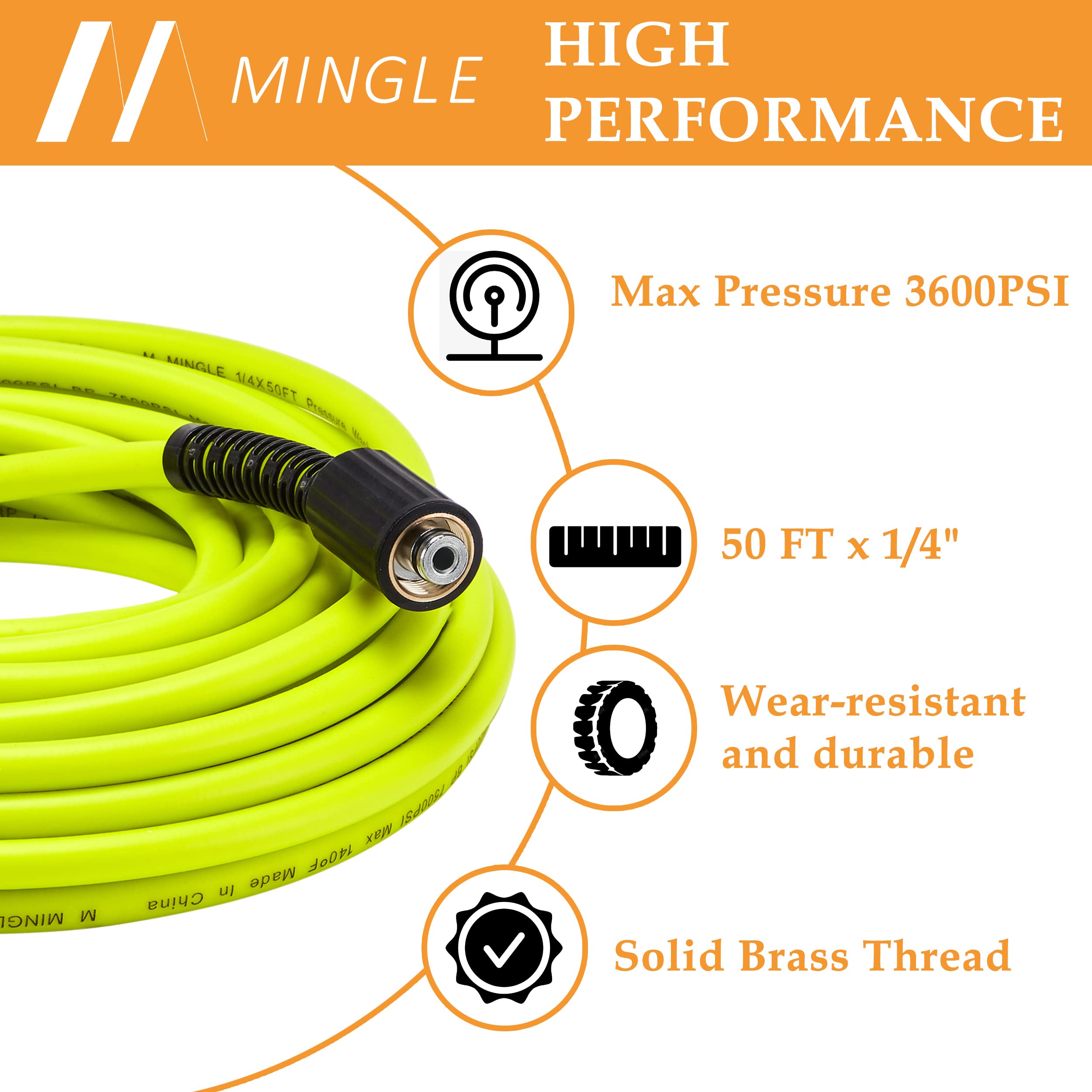 MMINGLE 50 FT x 1/4