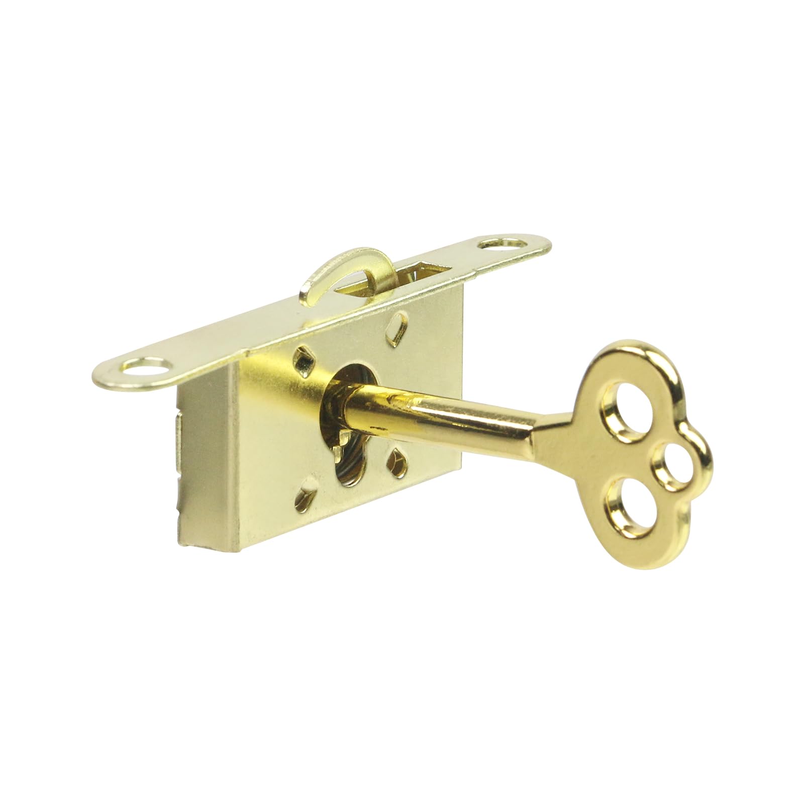 T Tulead Mini Box Locks - 2 Pack Mortise Locks with Golden Keyhole & Mounting Screws for Wooden Jewelry Boxes, Furniture & Antique Chests - Secure Storage Solution for Valuables