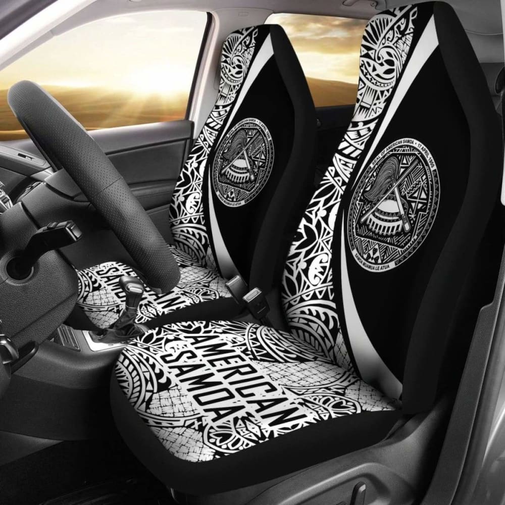 Premium American Samoa Car Seat Covers - Breathable Circle Design (Model 03-105905) for SUVs, Trucks & Sedans - Perfect for Road Trips & Daily Commutes