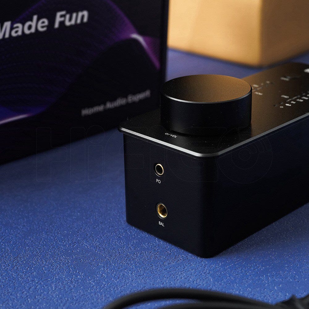 Fosi Audio SK02 ES9038Q2M Compact Desktop DAC & Headphone Amp - High-Resolution Audio for Home Office, Gaming & Music Studio