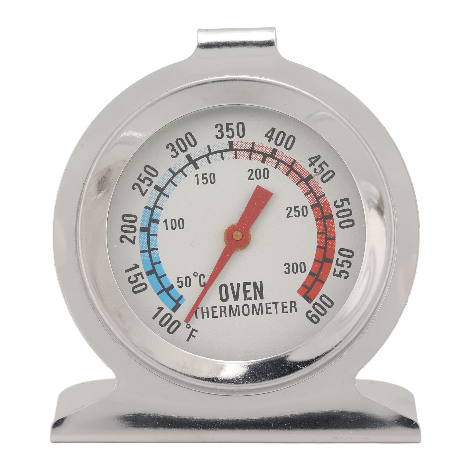 1.97×2.36in Stainless Steel Oven Thermometer for Electric & Gas Ovens - Instant Read Cooking Thermometer with Single Scale (50-300°C/100-600°F) - Perfect for Baking, Grilling, Roasting & Kitchen Temperature Monitoring