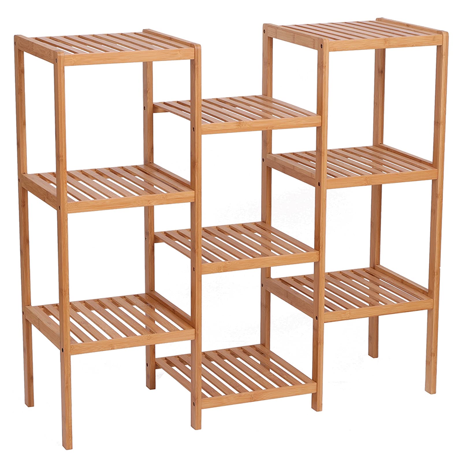 Premium 9-Tier Bamboo Plant Stand - Multi-Functional Flower Pot Shelf, Display Rack (96x90x33cm) for Indoor/Outdoor Garden, Living Room, Balcony Decor