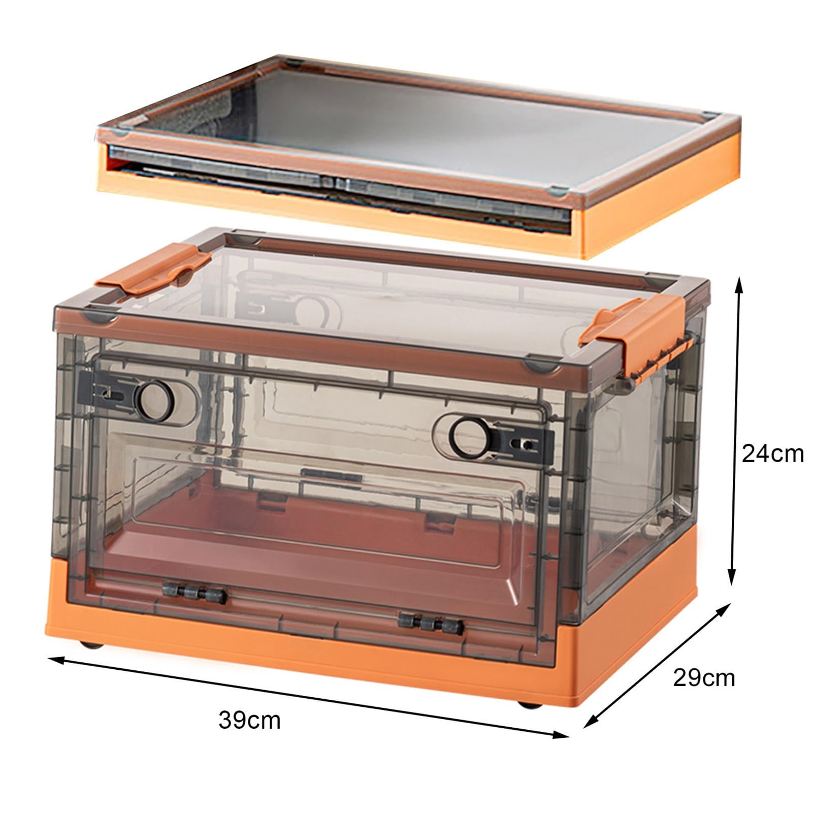 Stackable Plastic Storage Box with Lid - Space-Saving for Clothes & Toys