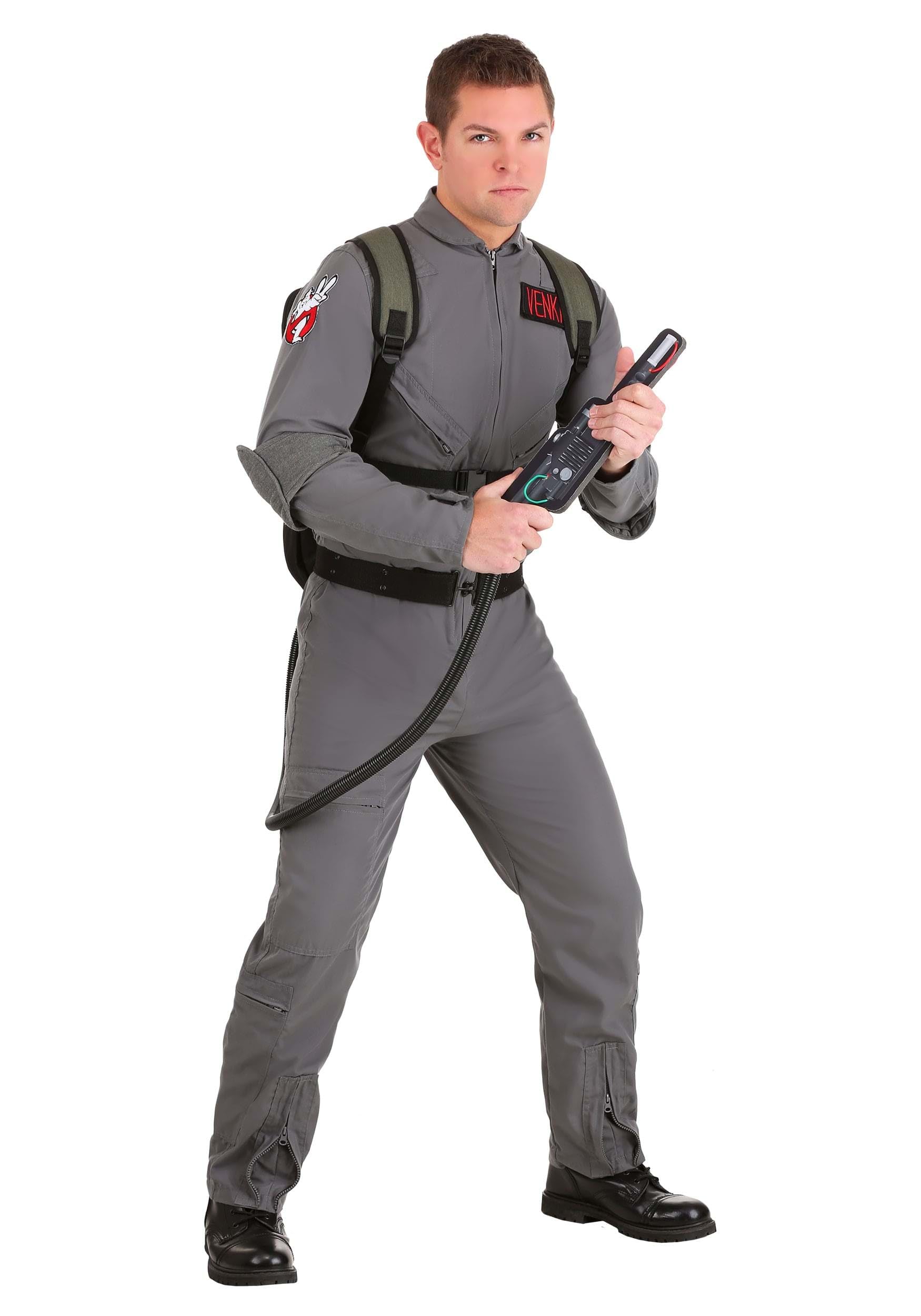 Ghostbusters 2 Cosplay Costume for Men - Grey Ghostbusters Jumpsuit Uniform with Proton Pack | Halloween Party, Comic Con & Movie Themed Events