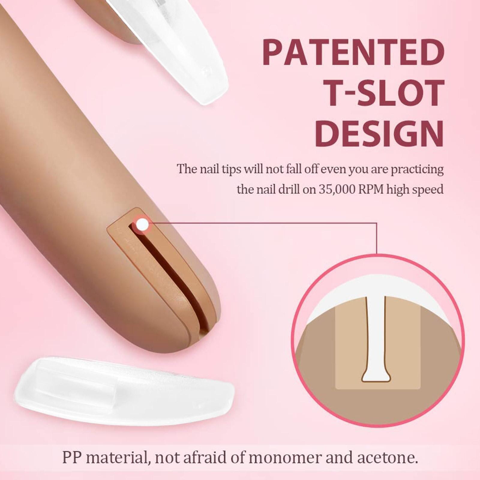 Professional Nail Training Practice Hand Model - Artificial Manicure Training Hand for Beginners & Students - Perfect for Nail Art, Acrylic, Gel Polish Practice at Home or Salon
