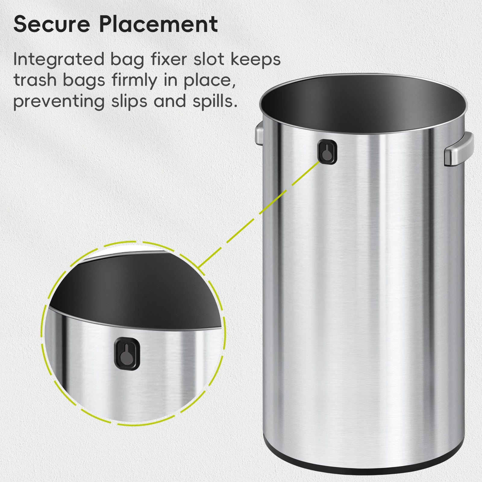 Commercial Grade 120L (32 Gal) Urban Round Open Top Trash Can - Durable Waste Bin for Restaurants, Offices & Outdoor Use