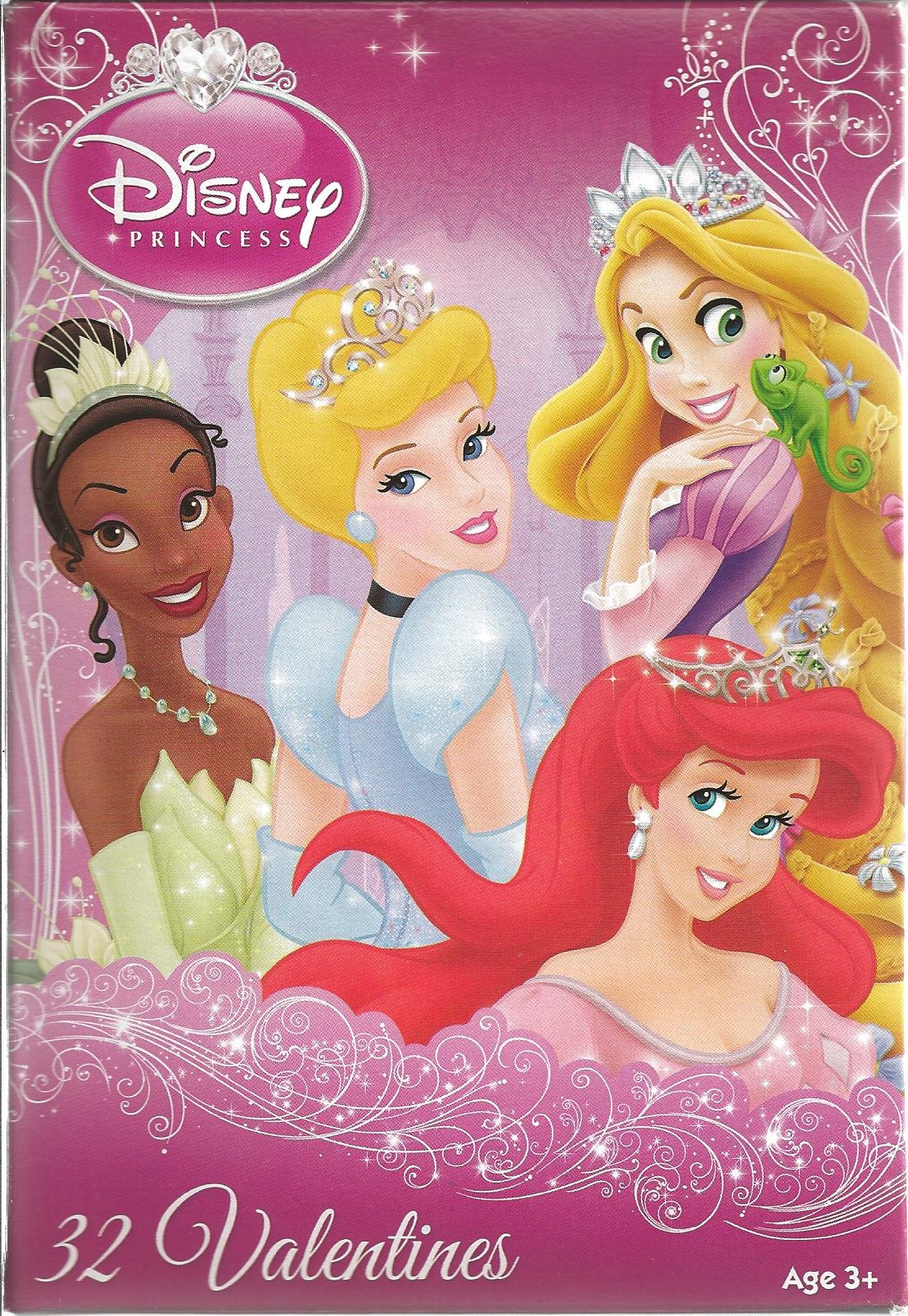 Disney Princess Valentine's Day Cards for Kids - 24 Pack with Envelopes, Cute Greeting Cards for Classroom Exchange, Party Favors, and School Celebrations (84127850)