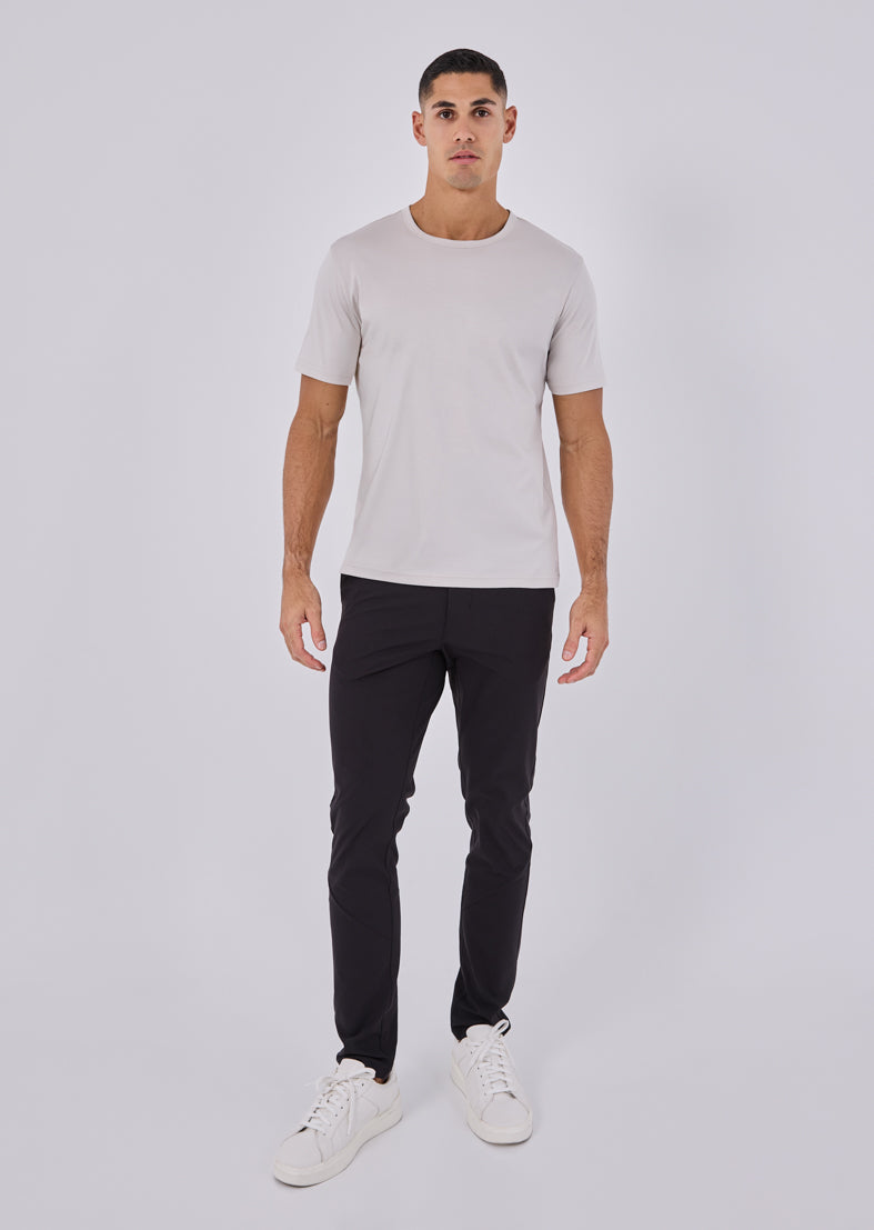 Premium Men's Mercerized Cotton T-Shirt in Stone Color - Soft & Breathable for Casual Wear, Gym & Everyday Comfort
