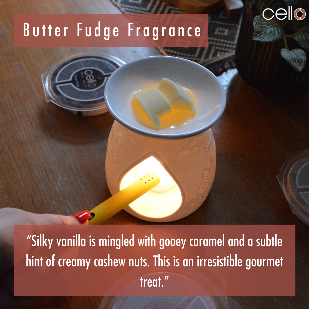 Premium Cello Wax Melts - Butter Fudge Scented Wax Cubes for Warmers | Long-Lasting Fragrance for Home, Office & Spa Relaxation